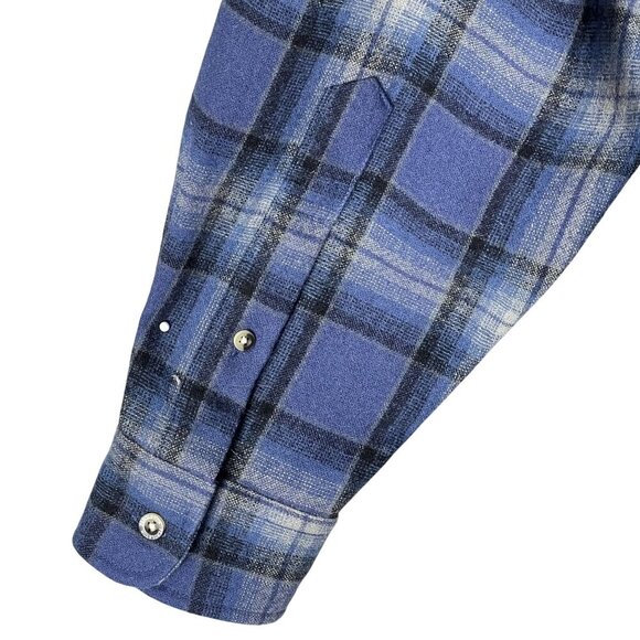 VTG Pendleton Men M 100% Wool Flannel Shacket Vintage Jacket Flannel Fully Lined - Picture 7 of 16